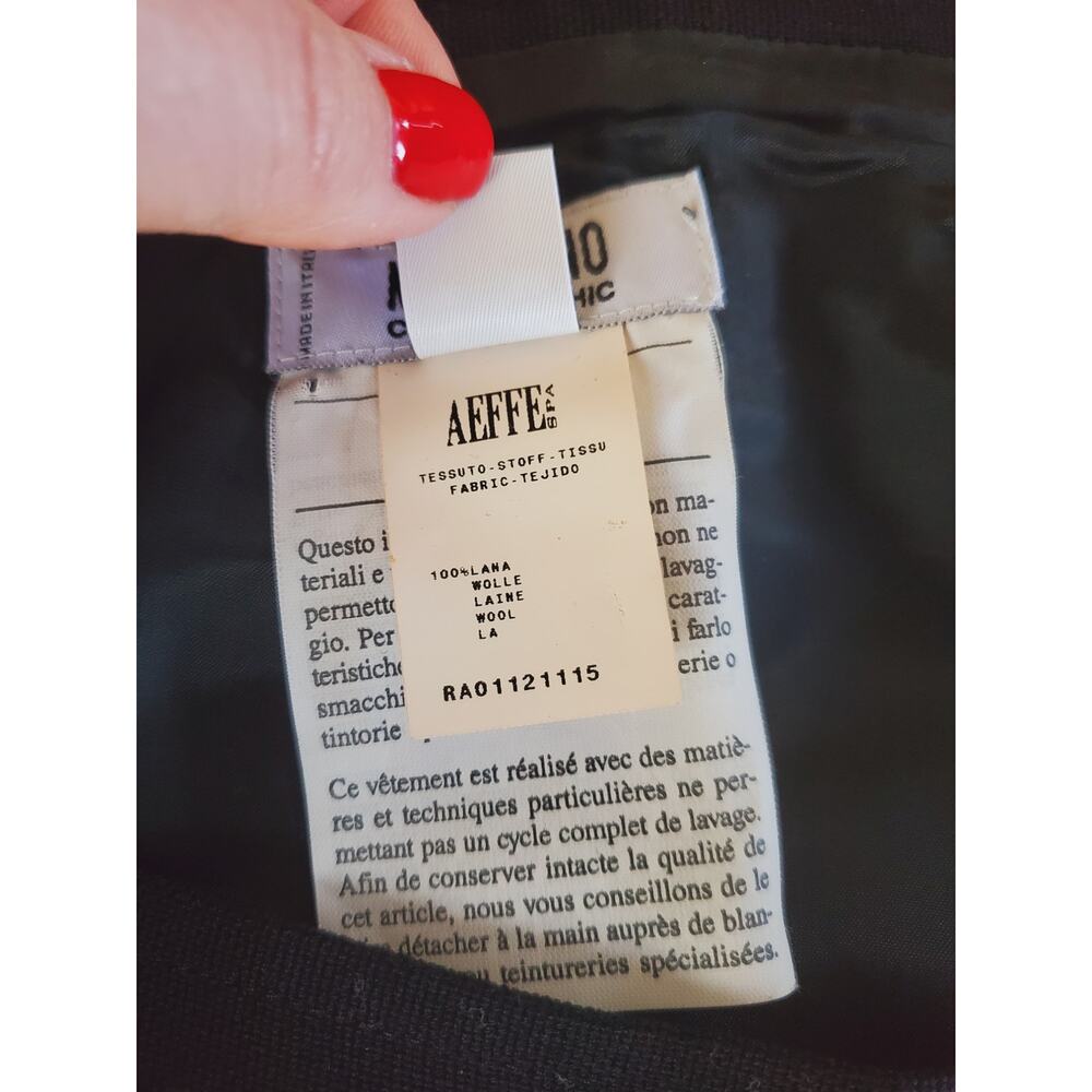 Moschino Black Wool A-Line Embellished Skirt Womens M - Picture 7 of 8